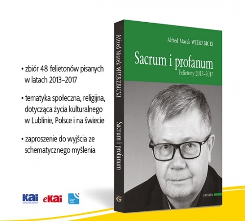 Zaproszenie na promocję książki Sacrum i profanum ks. prof. Alfreda Wierzbickiego